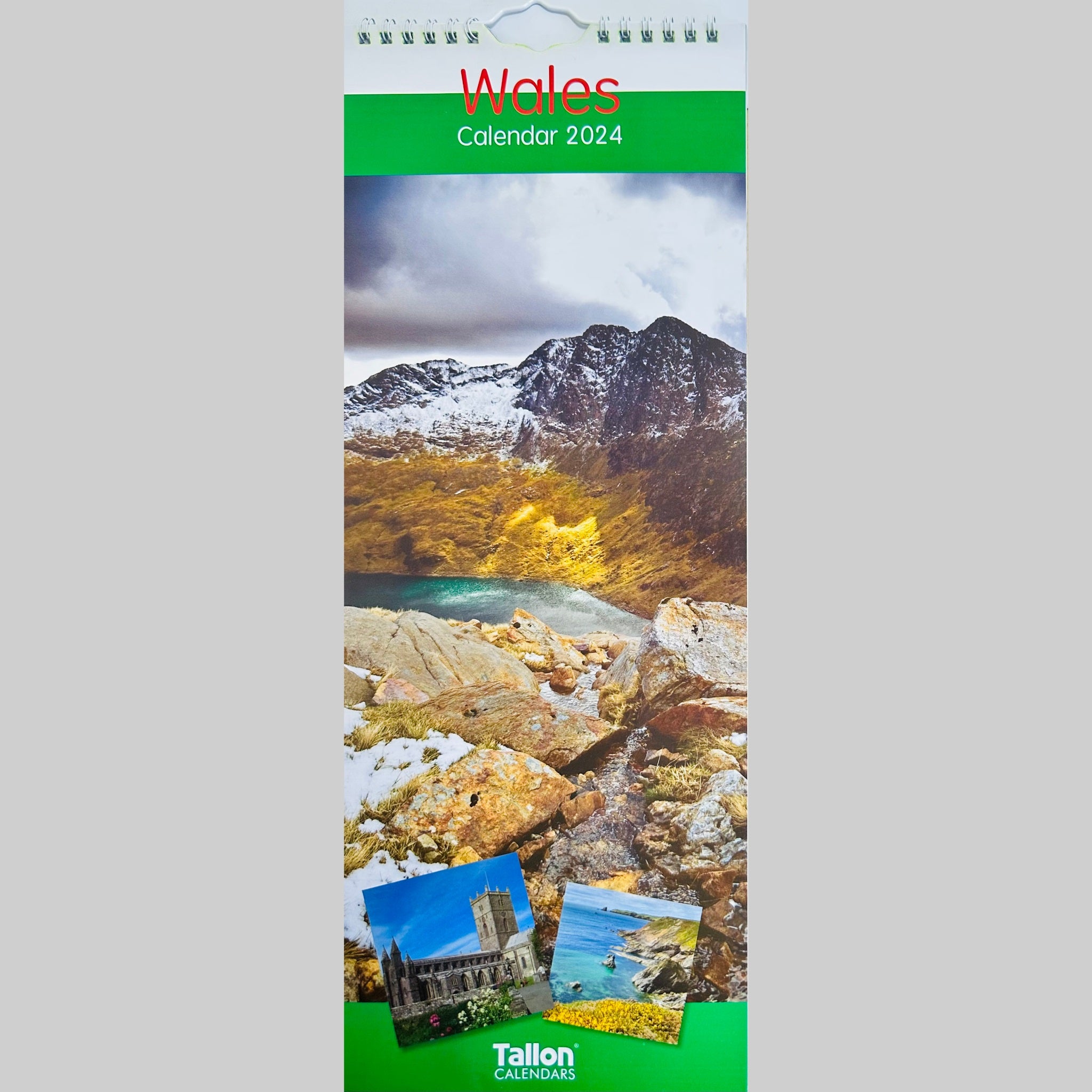 Beclen Harp Super Slim Month to View Spiral Bound Hanging Wall Calendar Home Office 2024 Wales