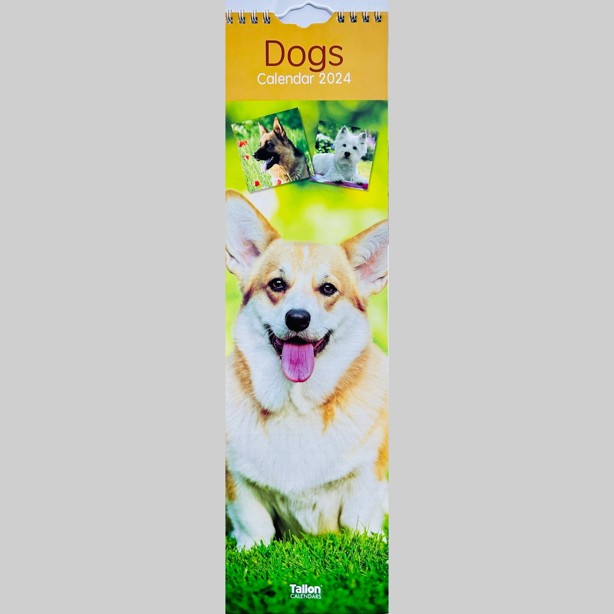 Beclen Harp Super Slim Month to View Spiral Bound Hanging Wall Calendar Home Office 2024 Dogs, Puppies, Kittens, Cats, Wildlife, Flowers, Scenes, Gardens