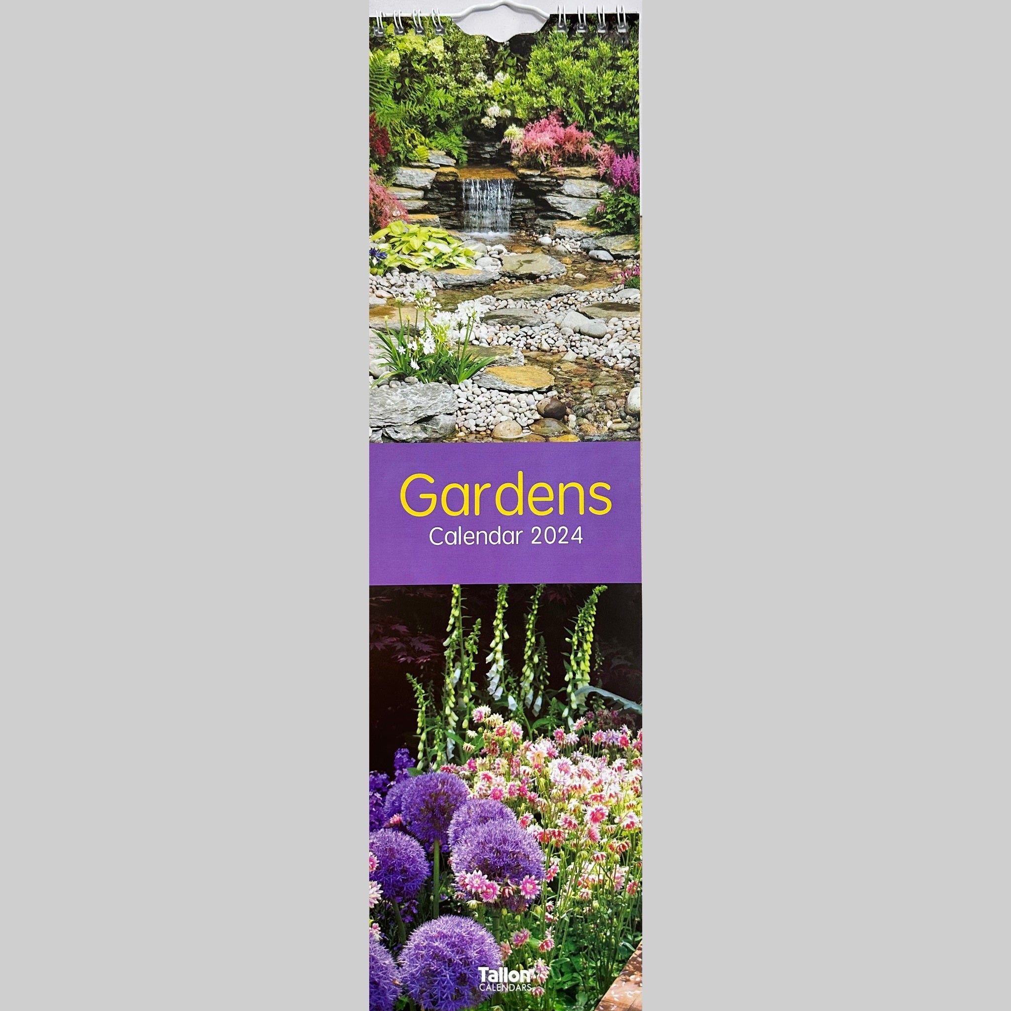 Beclen Harp Super Slim Month to View Spiral Bound Hanging Wall Calendar Home Office 2024 Dogs, Puppies, Kittens, Cats, Wildlife, Flowers, Scenes, Gardens