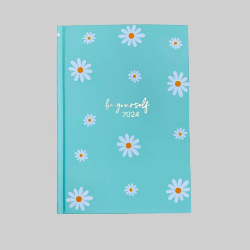 Beclen Harp 2024 Slim Size Hardback Planner Organiser Diary Week To View/ WTV Easy To Go Full Year Diary