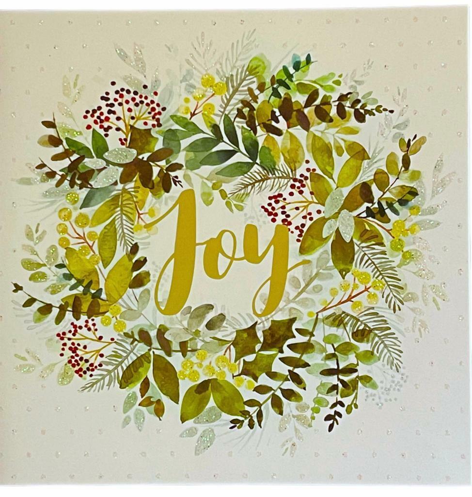 Beclen Harp 10 Pack Square Santa Winter Scene Traditional Glitter Christmas Cards 10 Designs