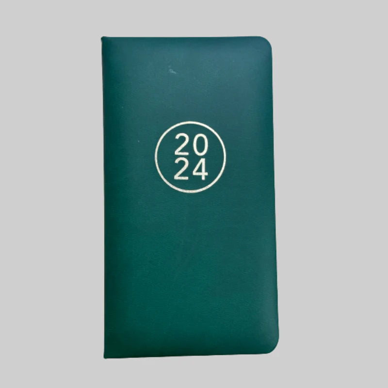 Beclen Harp 2024 Slim Size Hardback Planner Organiser Diary Week To View/ WTV Easy To Go Full Year Diary