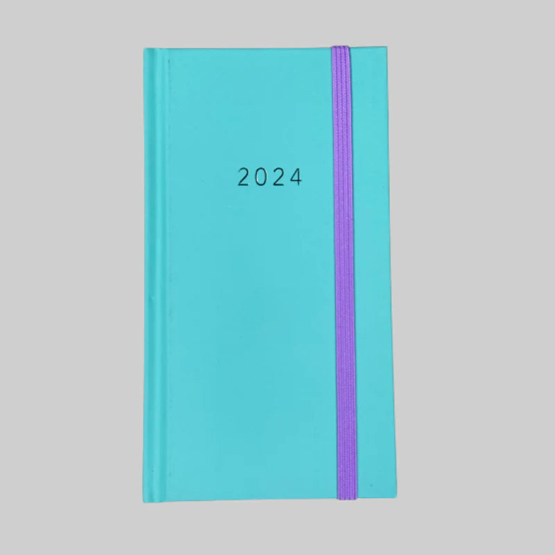 Beclen Harp 2024 Slim Size Hardback Planner Organiser Diary Week To View/ WTV Easy To Go Full Year Diary
