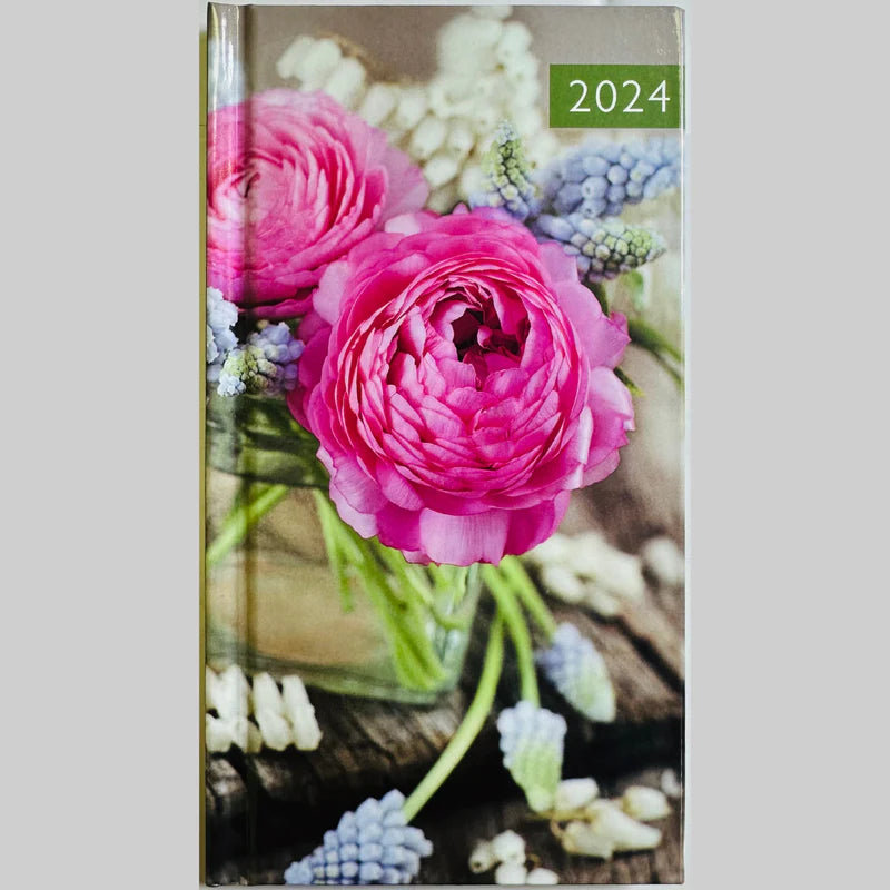 Beclen Harp 2024 Slim Size Hardback Planner Organiser Diary Week To View/ WTV Easy To Go Full Year Diary