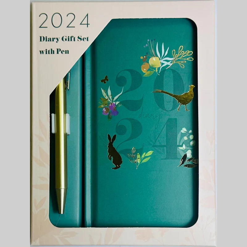 Beclen Harp 2024 Slim Size Hardback Planner Organiser Diary Week To View/ WTV Easy To Go Full Year Diary