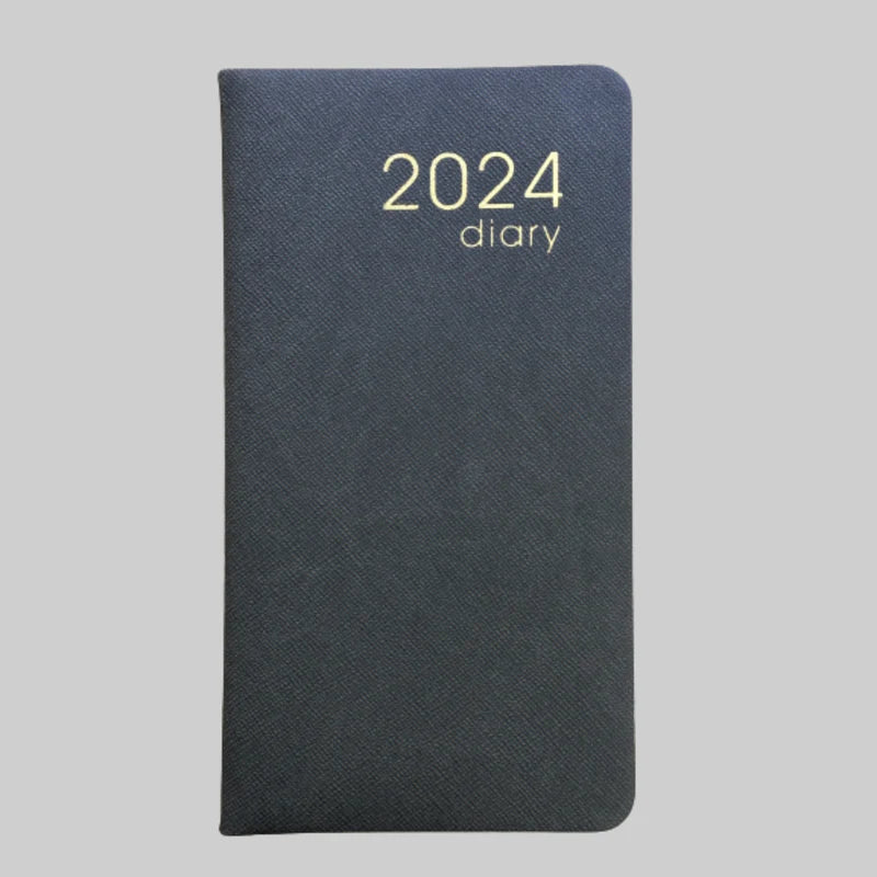 Beclen Harp 2024 Slim Size Hardback Planner Organiser Diary Week To View/ WTV Easy To Go Full Year Diary