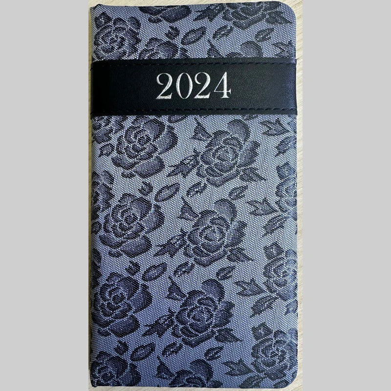 Beclen Harp 2024 Slim Size Hardback Planner Organiser Diary Week To View/ WTV Easy To Go Full Year Diary