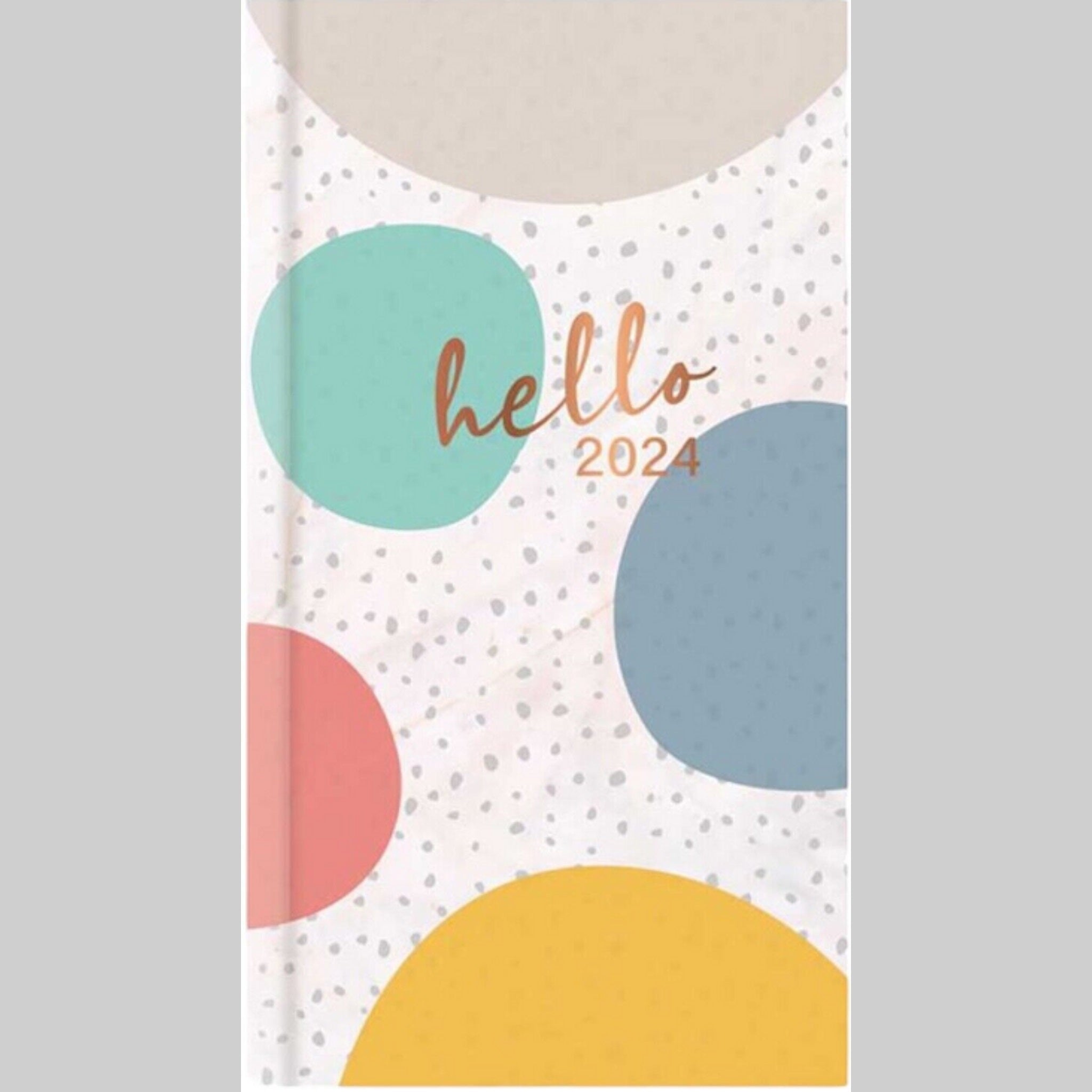 Beclen Harp 2024 Slim Size Hardback Planner Organiser Diary Week To View/ WTV Easy To Go Full Year Diary