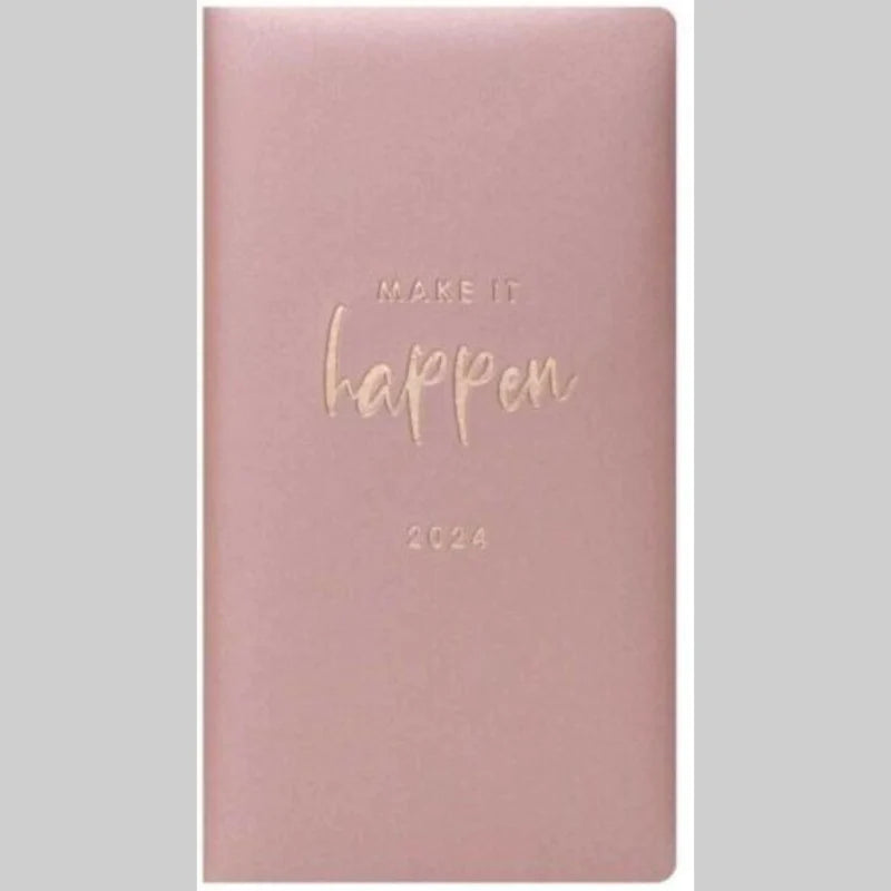 Beclen Harp 2024 Slim Size Hardback Planner Organiser Diary Week To View/ WTV Easy To Go Full Year Diary