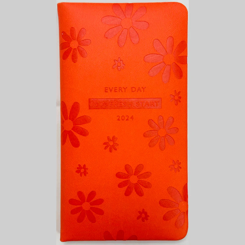 Beclen Harp 2024 Slim Size Hardback Planner Organiser Diary Week To View/ WTV Easy To Go Full Year Diary