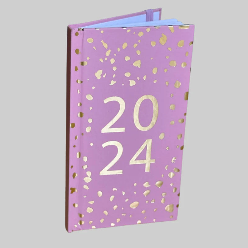 Beclen Harp 2024 Slim Size Hardback Planner Organiser Diary Week To View/ WTV Easy To Go Full Year Diary