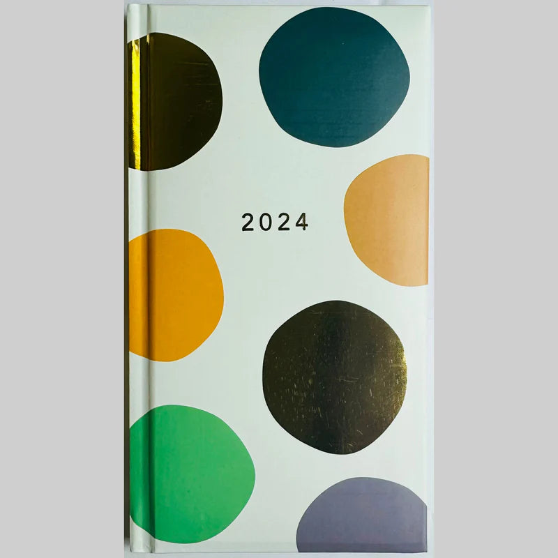 Beclen Harp 2024 Slim Size Hardback Planner Organiser Diary Week To View/ WTV Easy To Go Full Year Diary