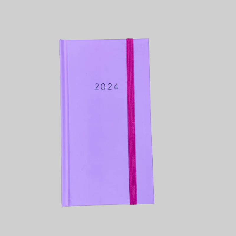 Beclen Harp 2024 Slim Size Hardback Planner Organiser Diary Week To View/ WTV Easy To Go Full Year Diary