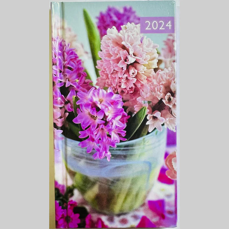 Beclen Harp 2024 Slim Size Hardback Planner Organiser Diary Week To View/ WTV Easy To Go Full Year Diary
