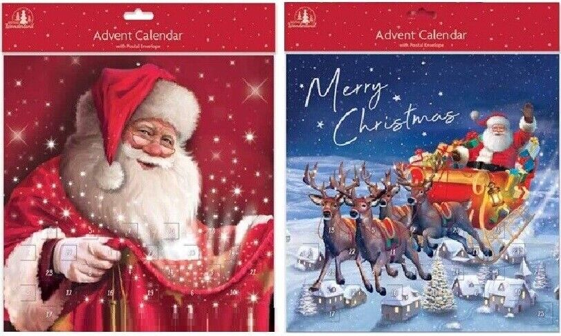 Beclen Harp PACK OF 2 - Advent Calendar Nativity Christmas Calendars Kids Countdown Children