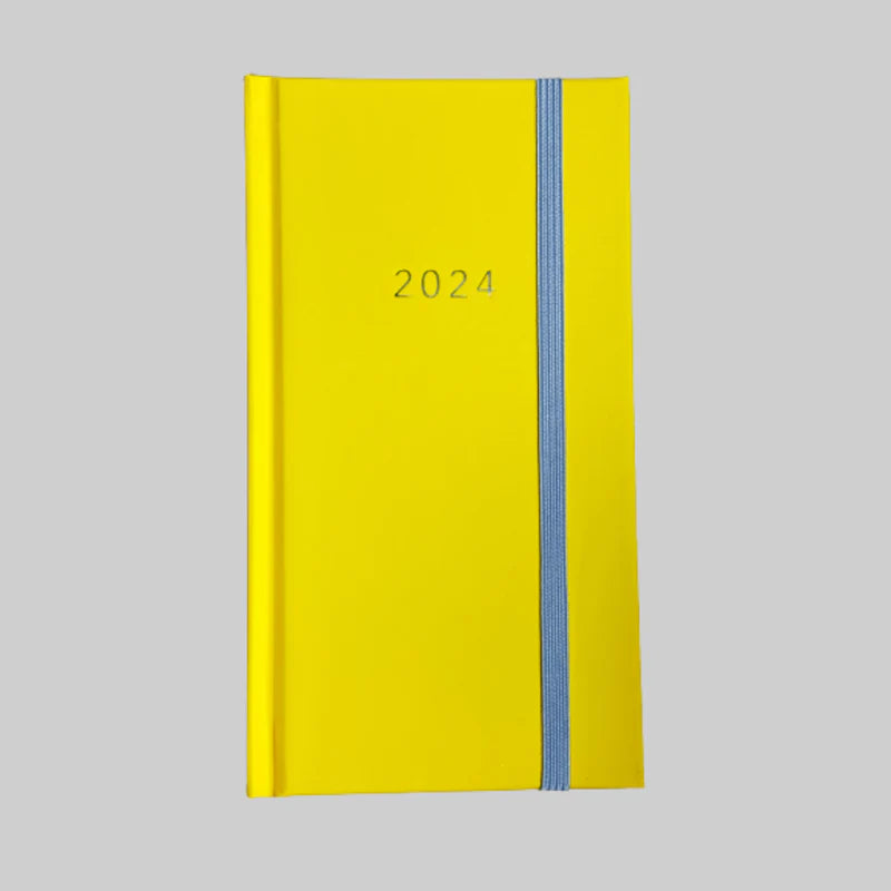 Beclen Harp 2024 Slim Size Hardback Planner Organiser Diary Week To View/ WTV Easy To Go Full Year Diary