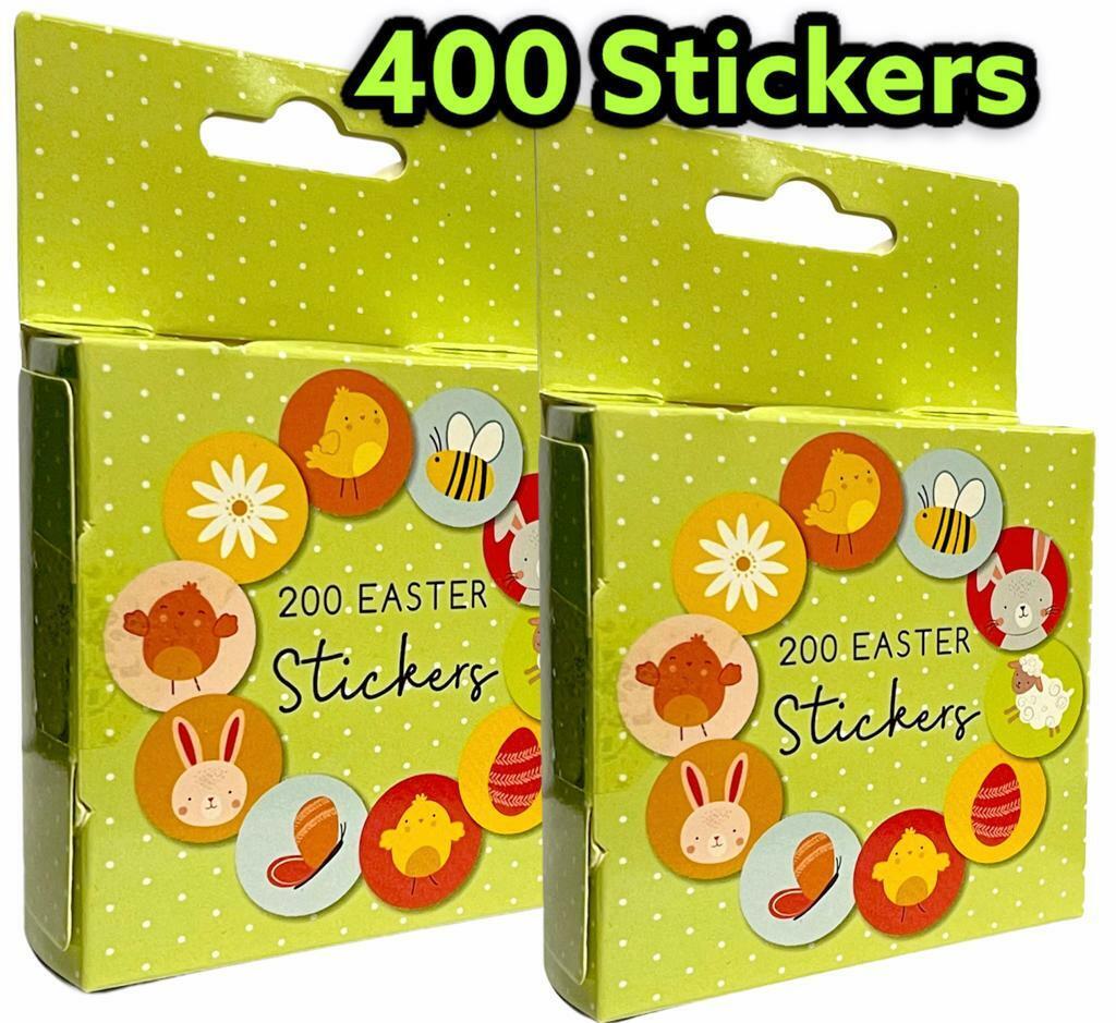 Beclen Harp Happy Easter Bunny Egg Rabbit Chick Labels Stickers Gift Craft Box Sticker - Animals Eggs Round stickers