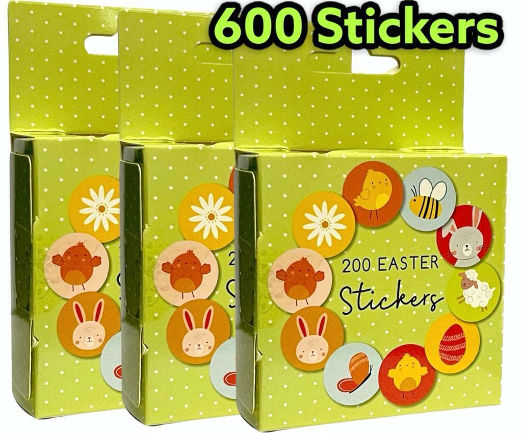 Beclen Harp Happy Easter Bunny Egg Rabbit Chick Labels Stickers Gift Craft Box Sticker - Animals Eggs Round stickers