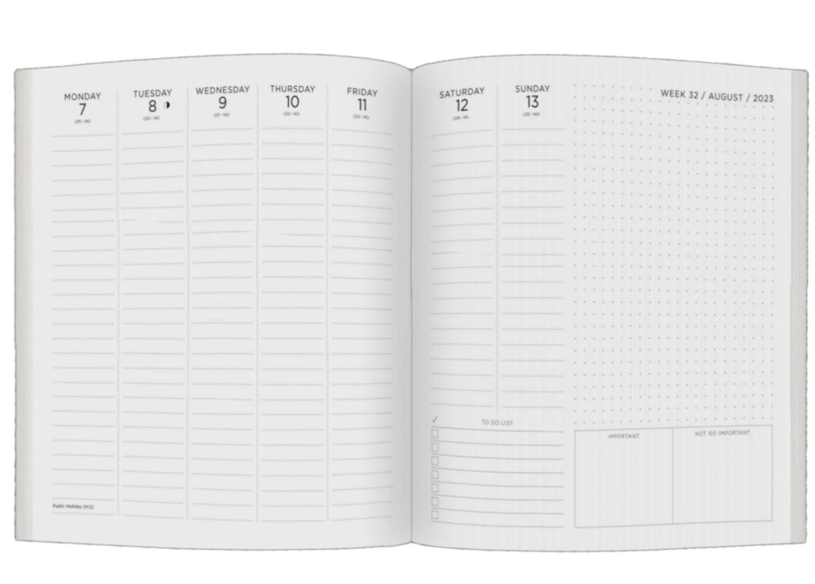 Beclen Harp 2023-2024 Academic Square Week to View Luxury Leatherette Soft Diary School Office Home Mid-year diary