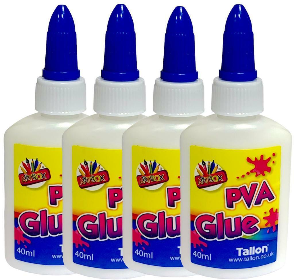Beclen Harp PVA Glue 40ml General Purpose Adhesive Paper Cardboard Wood Craft Home School Office Glue