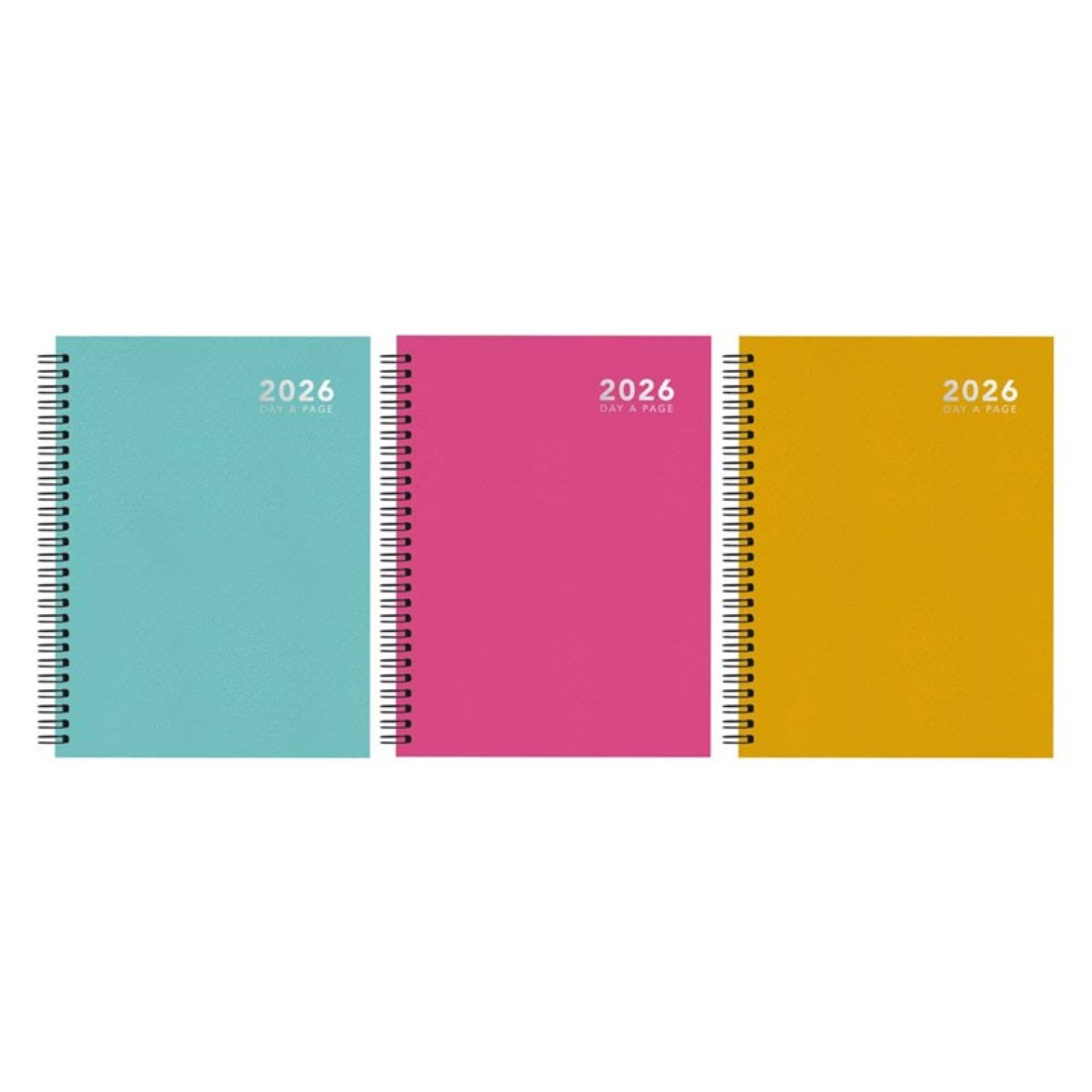 Beclen Harp 2026 A5 Wiro Week to view 3 colors Hardback Office Home School Desktop Diary School Note Date Full Year - Xmas Easter gift