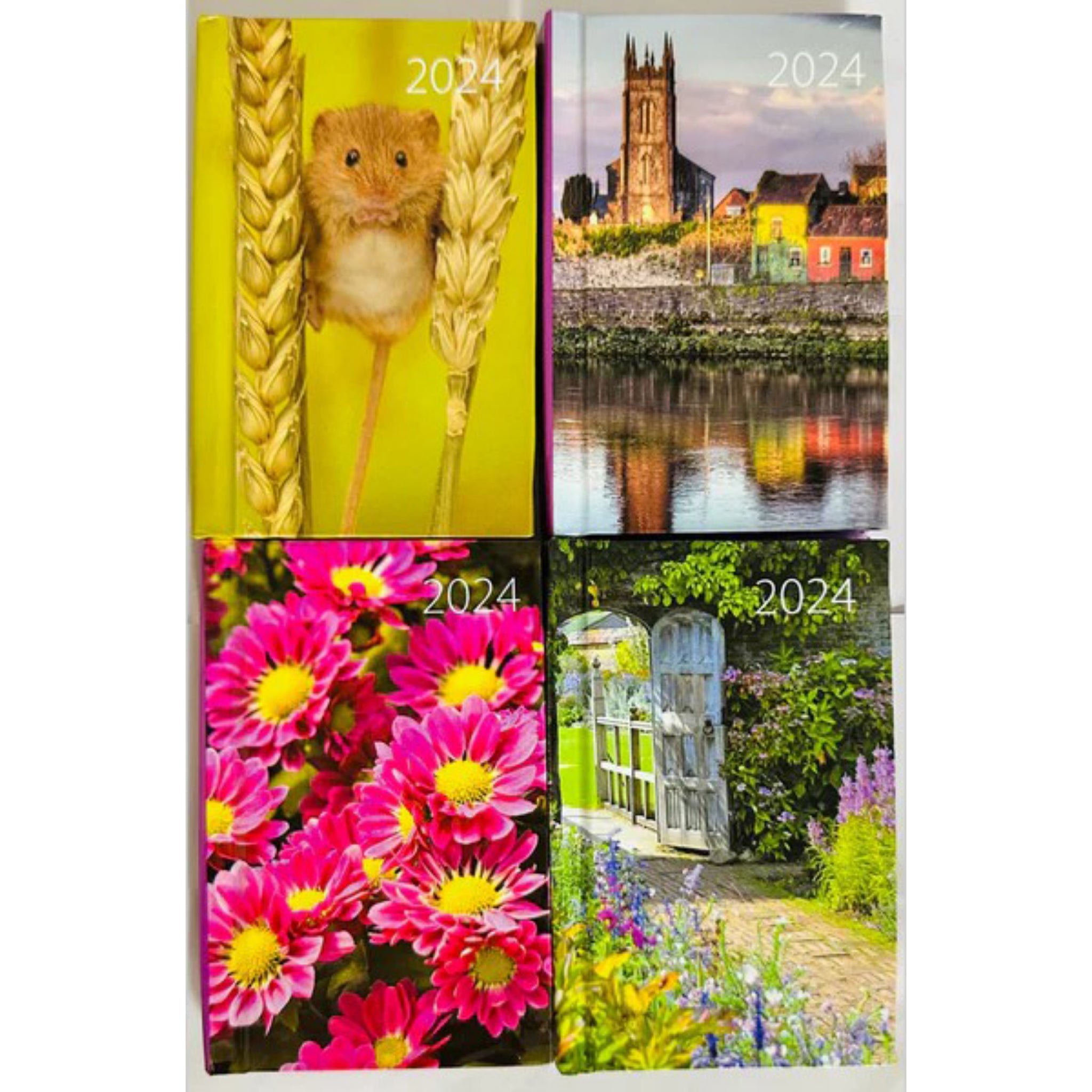 Beclen Harp 2024 Slim wall Calendar Month to View Home office School  Calendar With Daily Notes & Pocket Diary/ Spiral Bound Hanging Wall  Calendar Flower Garden Wildlife Scenes/ Easy to View/ Longer