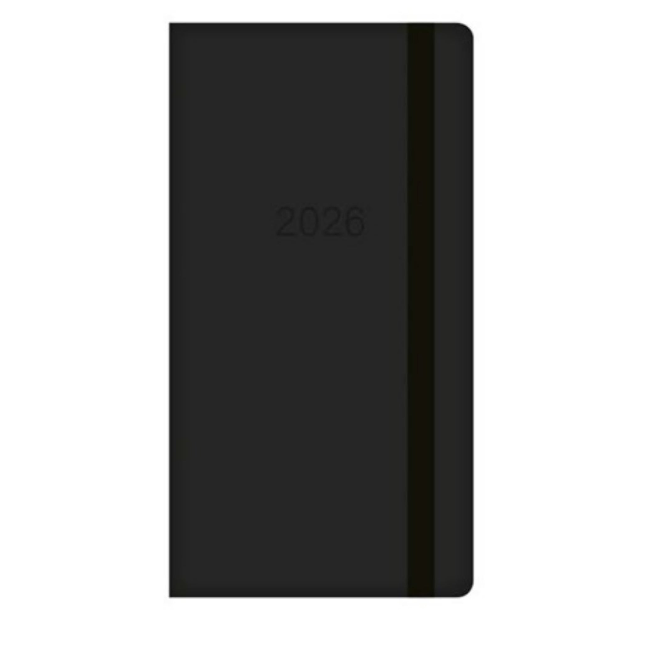Beclen Harp 2026 SLIM Week to view PU leather With Ribbon strip School Home Office Desktop Diary Note Date Full Year Family planner diary - Xmas gift