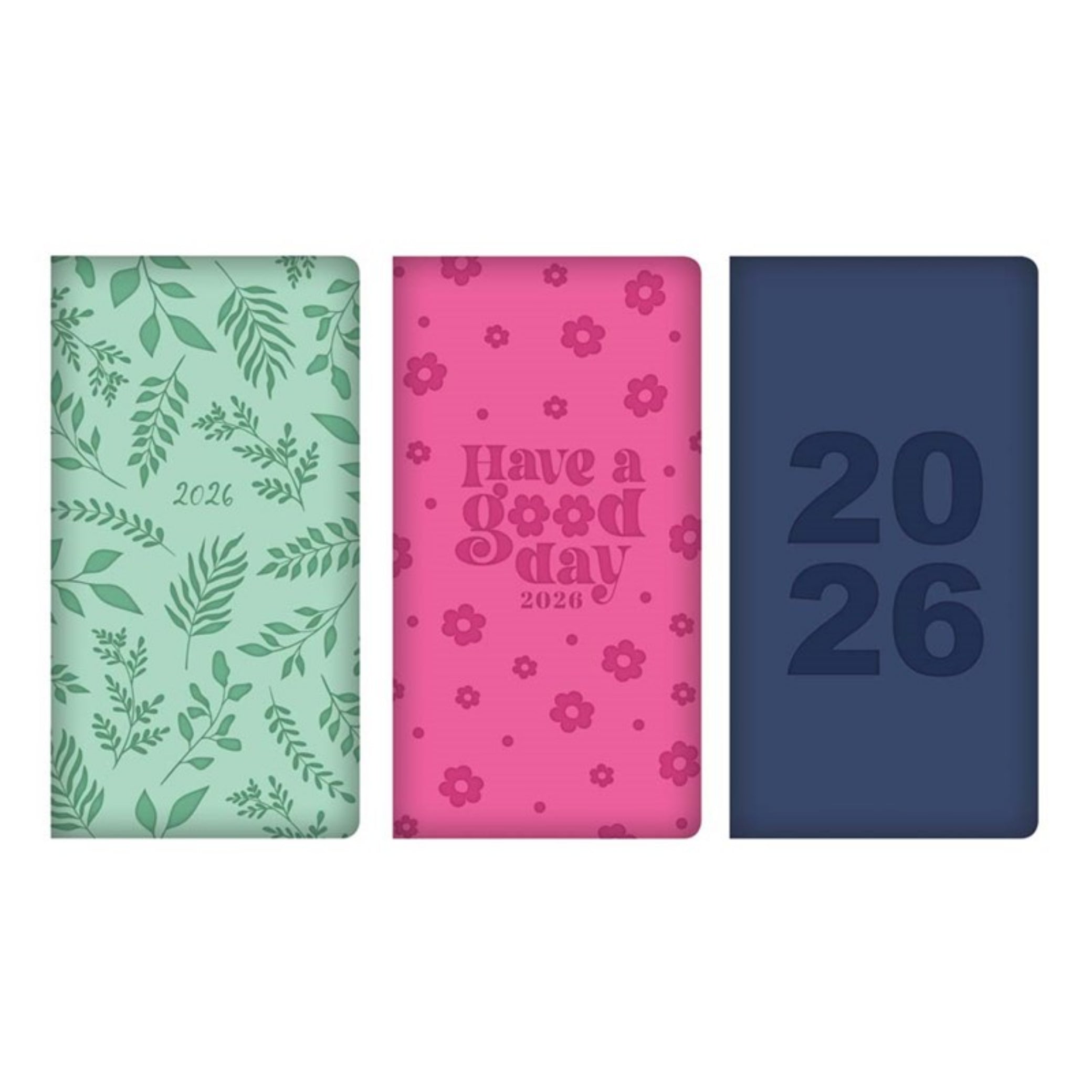 Beclen Harp 2026 SLIM Week to view Soft Embossed Premium Office Home School Desktop Diary Note Date Full Year - Xmas gift