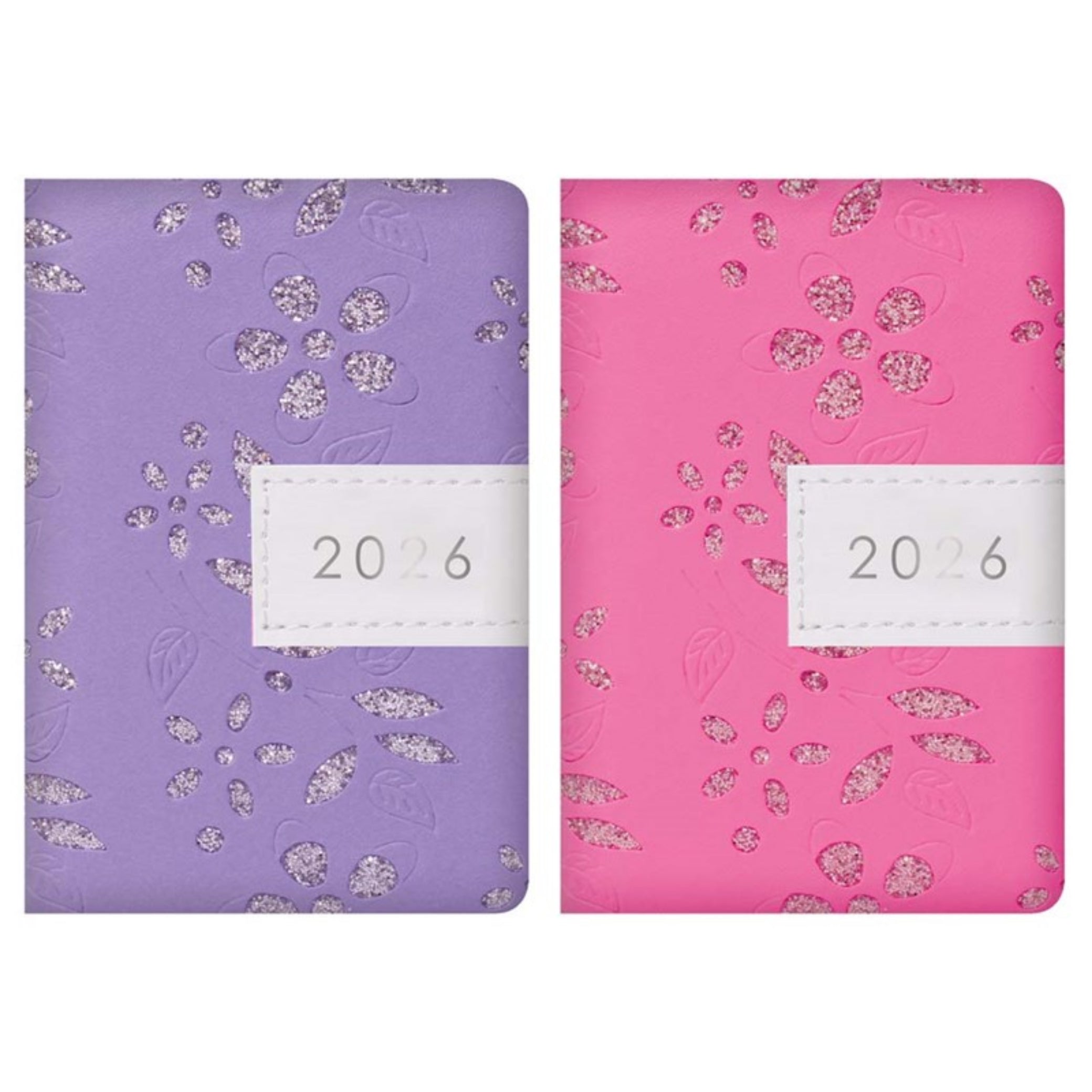 Beclen Harp 2026 Pocket Week to view Glitter theme School Home Office Desktop Diary Note Date Full Year Family planner diary - Xmas gift