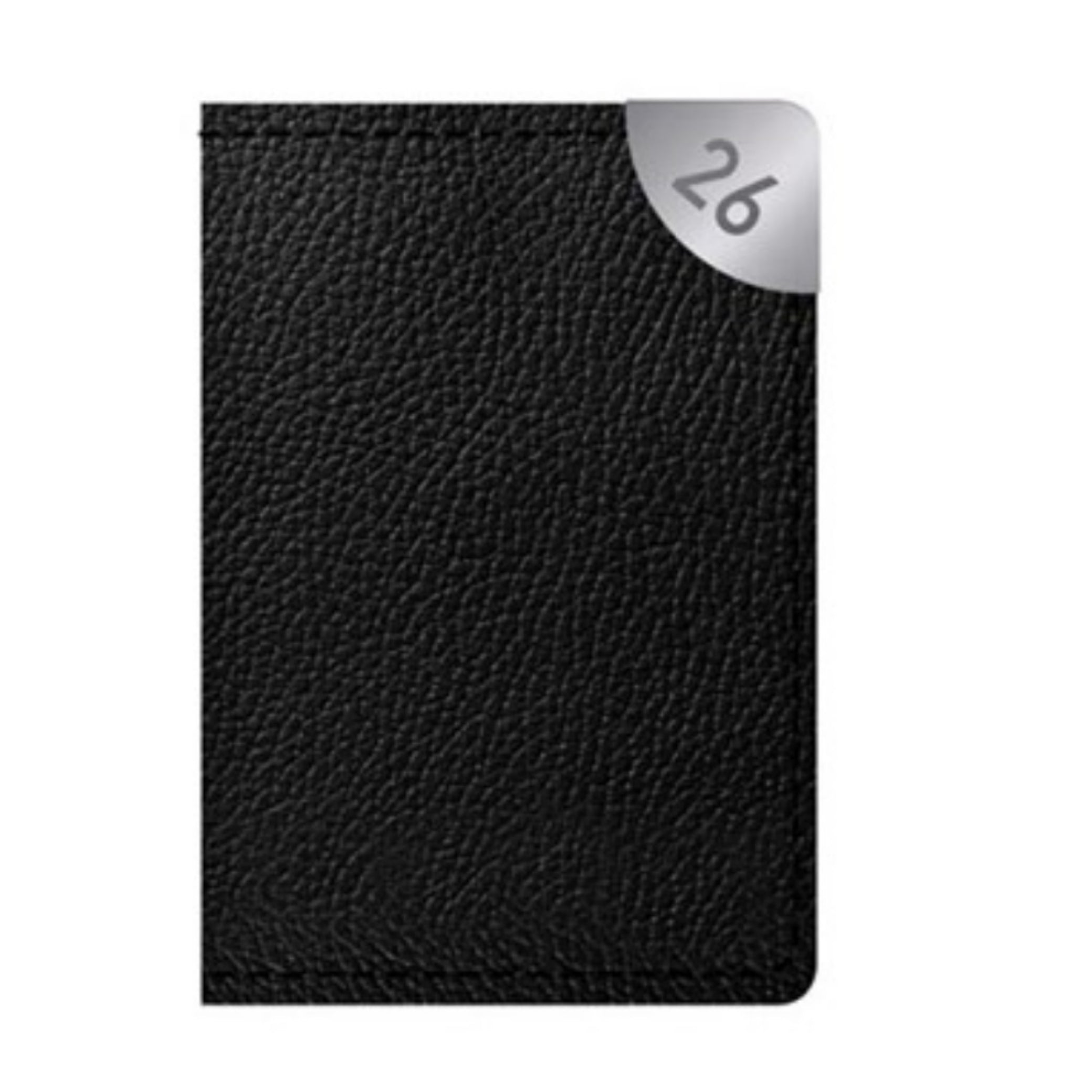 Beclen Harp 2026 Pocket WTV Metallic edge leather feel School Home Office Desktop Diary Note Date Full Year Family planner diary - Xmas gift
