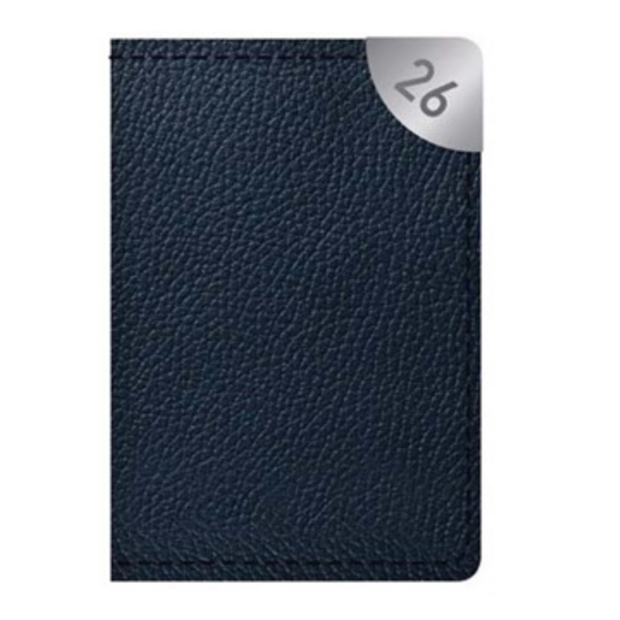 Beclen Harp 2026 Pocket WTV Metallic edge leather feel School Home Office Desktop Diary Note Date Full Year Family planner diary - Xmas gift