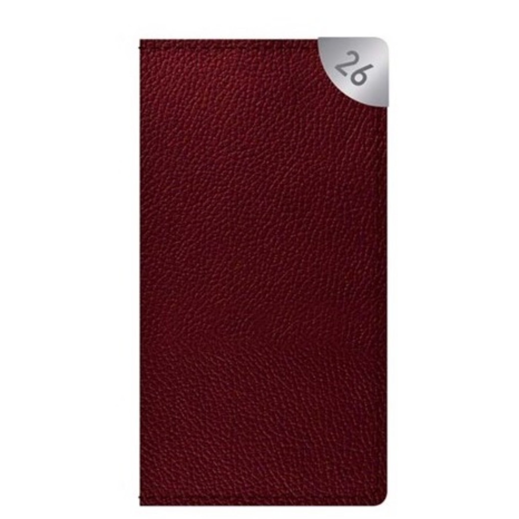 Beclen Harp 2026 SLIM WTV Soft leather feel with metal corner School Home Office Desktop Diary Note Date Full Year Family planner diary - Xmas gift