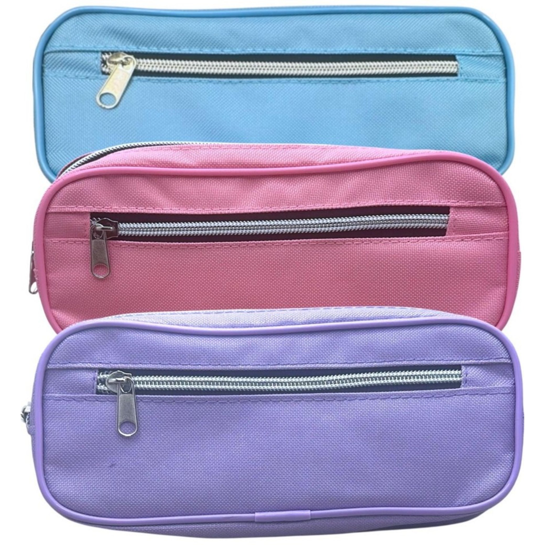 Beclen Harp Large Double Zip Fabric Pencil Case - Ideal For School/College/Uni.- Make up Bag UK Best Seller