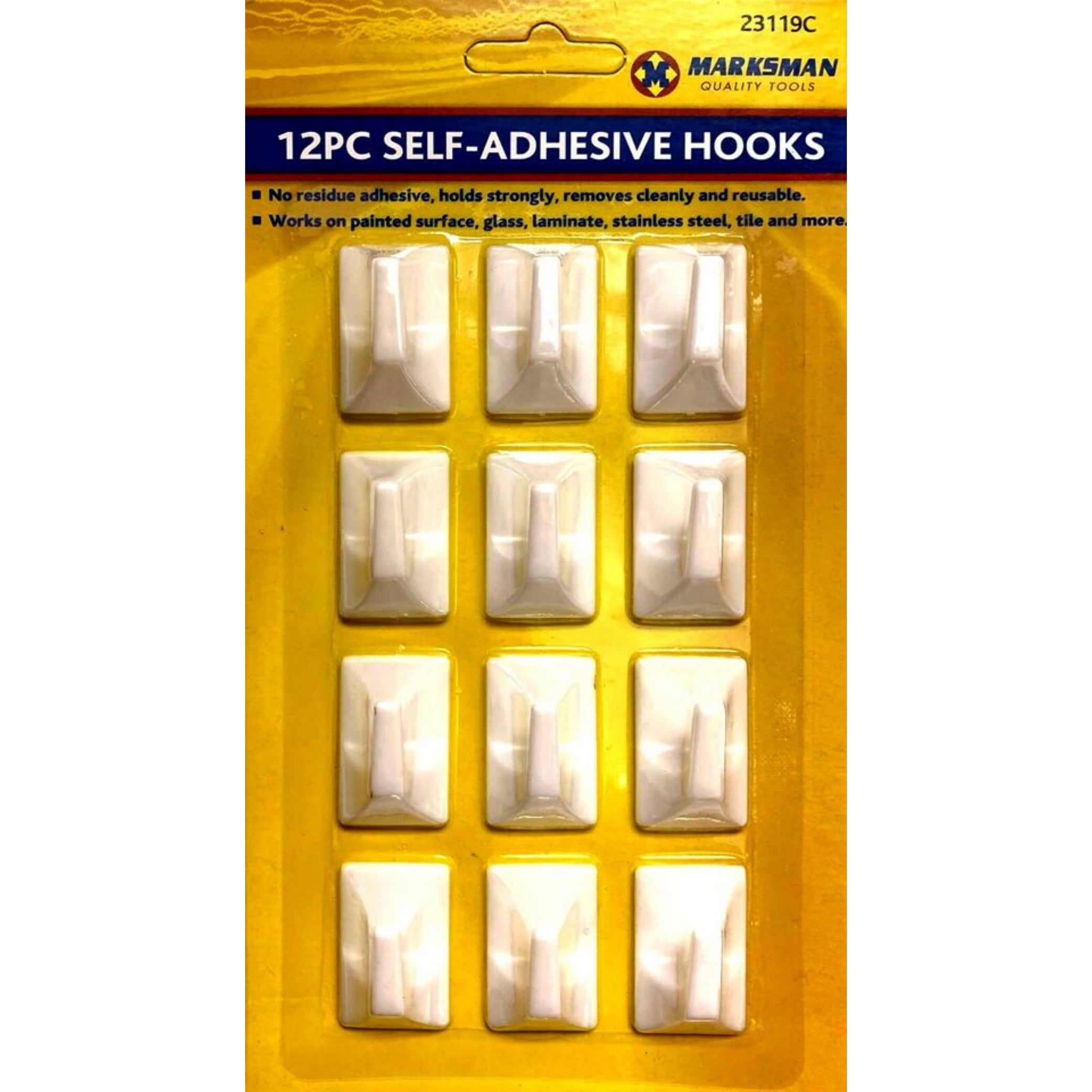 Beclen Harp 12PCS Strong Self Adhesive Hooks Kitchen Bathroom Stick On Wall Door Hanger UK Best Seller Free Shipping