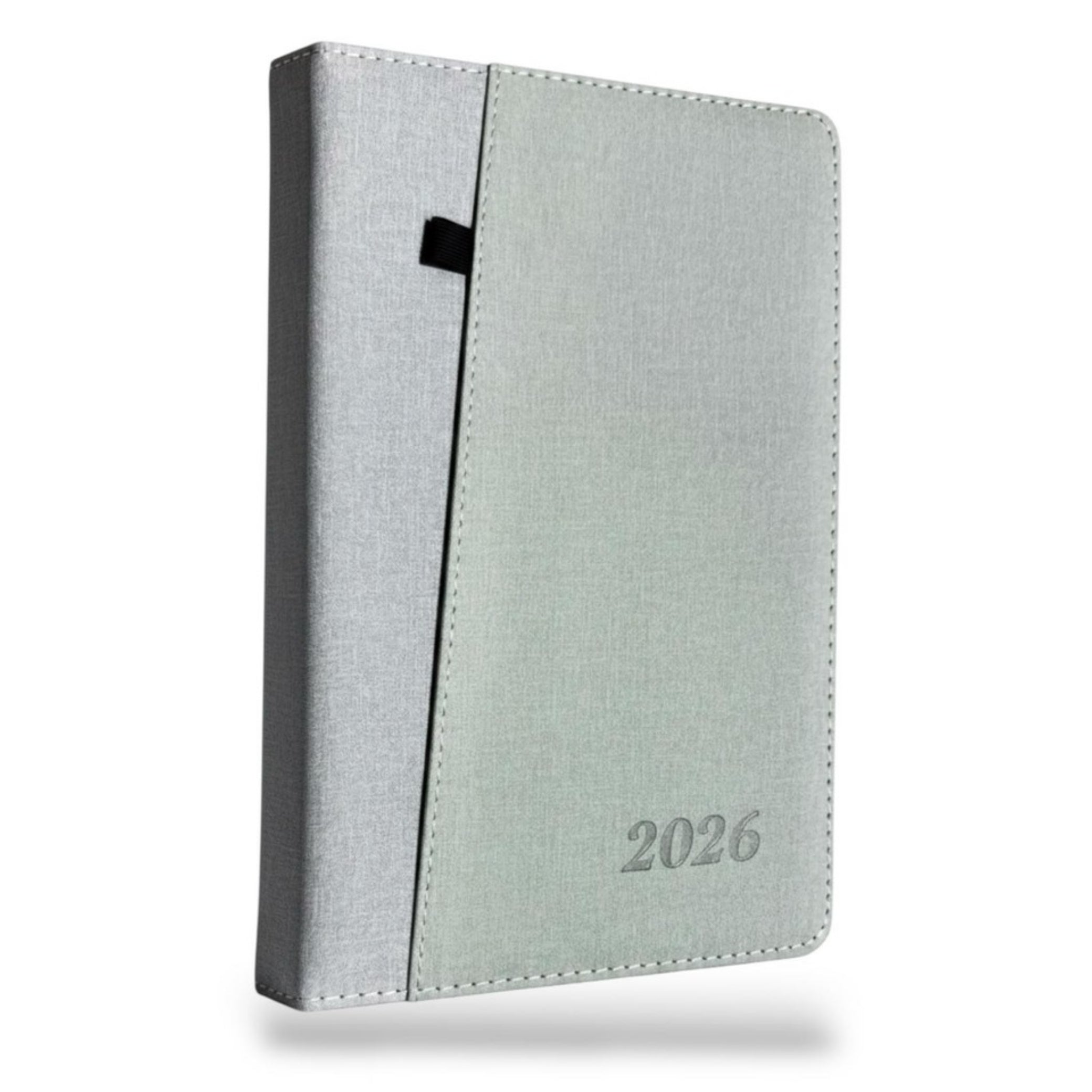 Beclen Harp 2026 Diary A5 Day to Page Full Year Planner Desk Luxury Stitched Fabric Cover