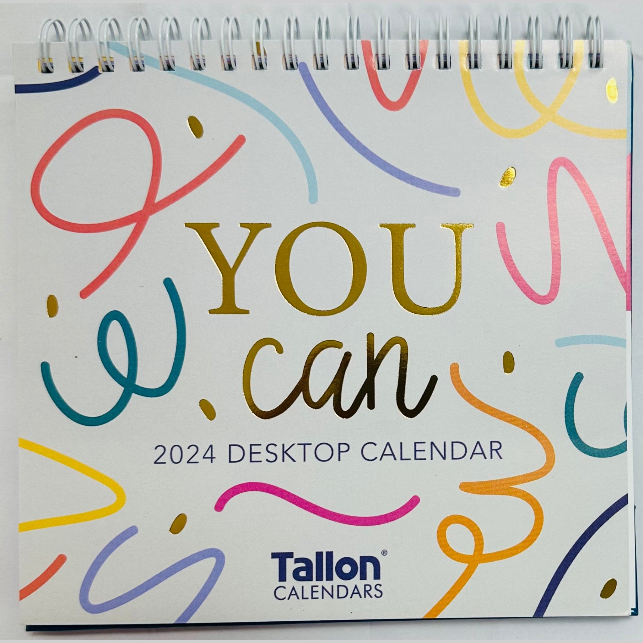 Beclen Harp 2024 Month to View Flip Over Desk Top Calendar Positive Thoughts Quotes Home Office Work Top Planner
