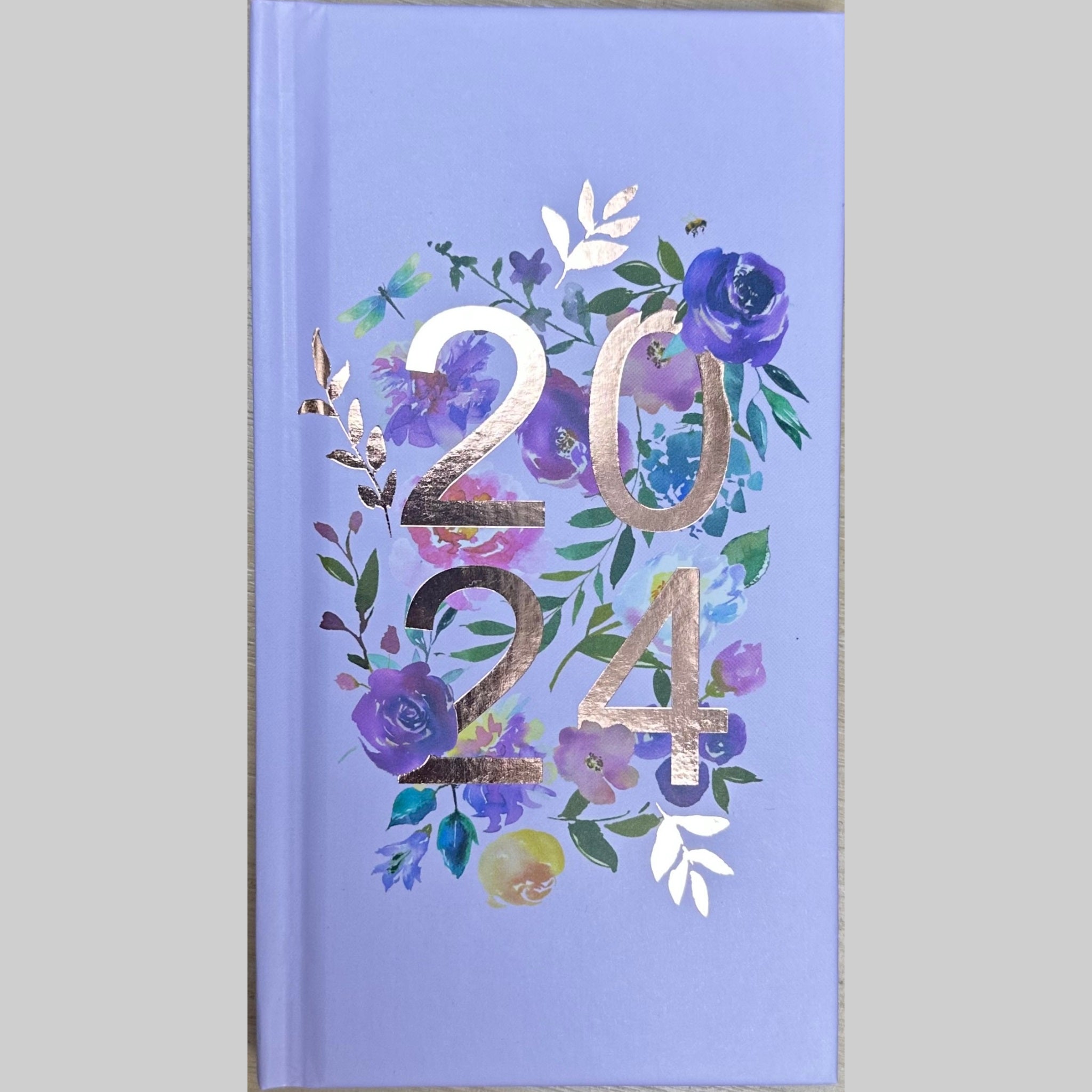 Beclen Harp 2024 Slim Size Hardback Planner Organiser  Diary Week To View/ WTV Easy To Go Full Year Diary